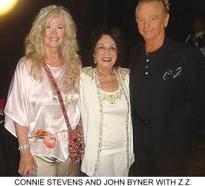 Connie Stevens and John Byner with ZZ